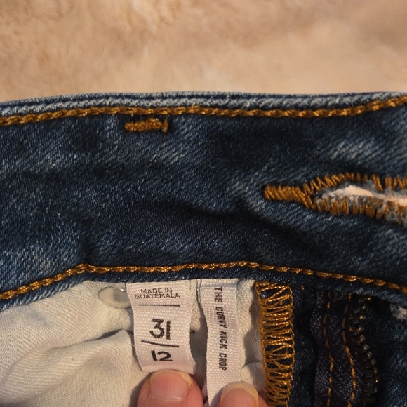 LOFT Dark Blue Wide Leg Jeans - Picture 3 of 4